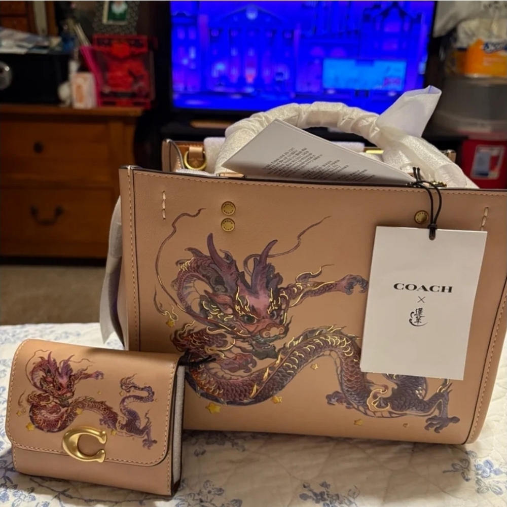 Coach Year Of The Dragon  Rogue and Wallet Set NWT.HTF - Picture 2 of 10